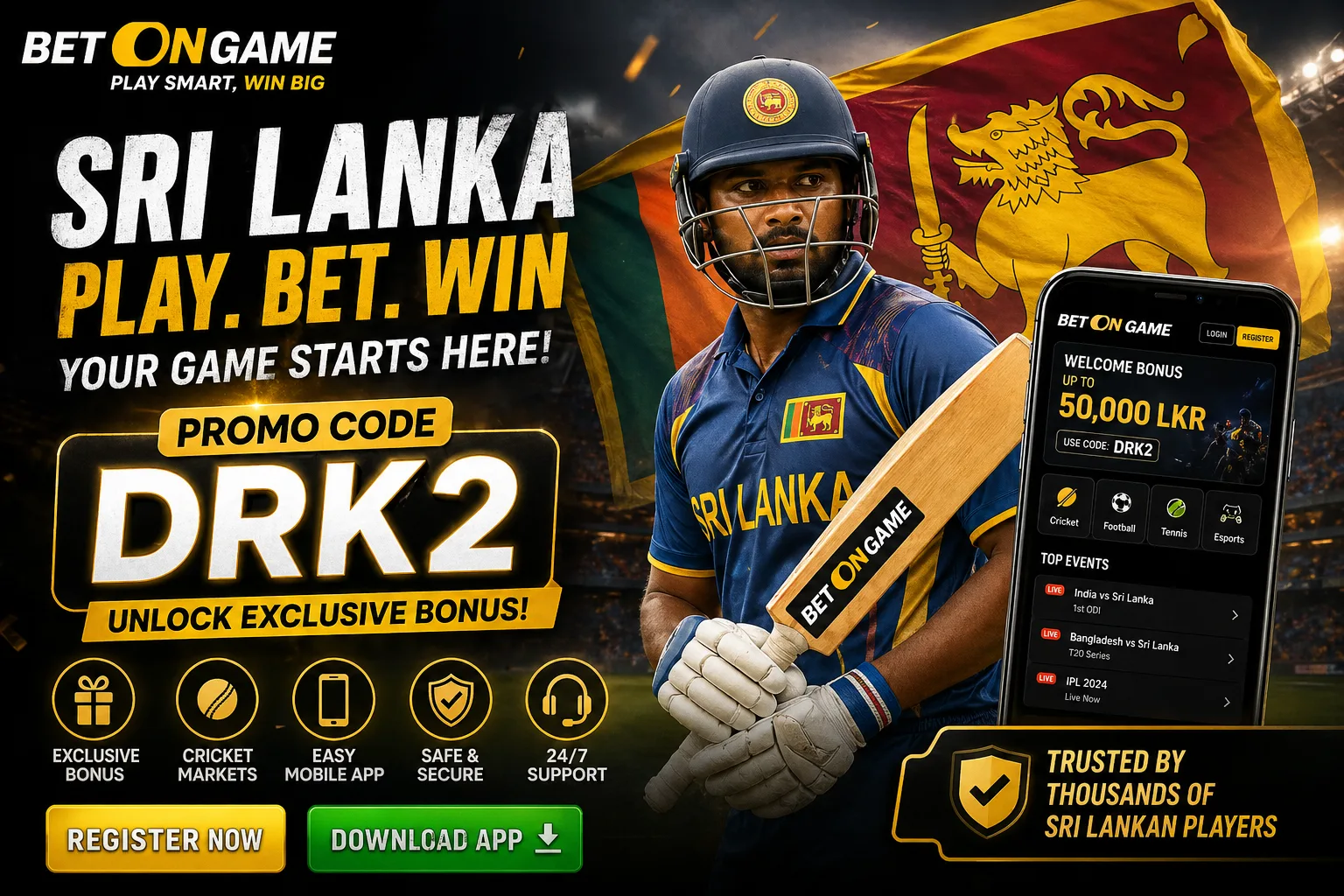 Betongame Promo Code Sri Lanka DRK2 – Best Cricket Bonus, IPL Offers & App Download Guide 2026